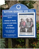 Sutton Quaker Meeting Church Notice Board